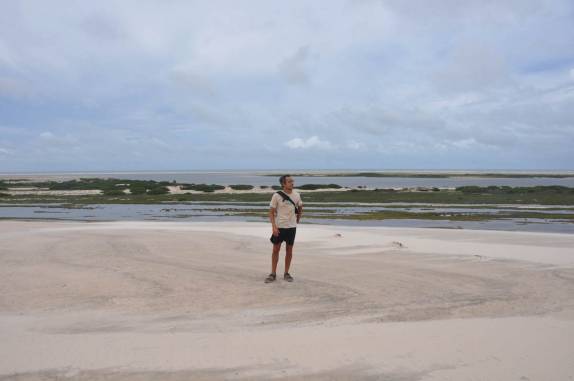 Bela paisagem vista do alto da duna em Atins, nos Lençóis Maranhenses - MA